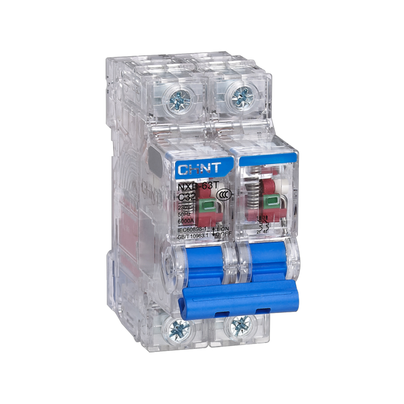 CHINT/正泰 NXB-63T 透明壳微型断路器 NXB-63T 2P D6