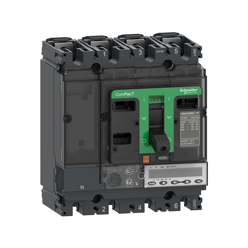 施耐德 NSX 塑壳断路器 NSX250N MIC6.2E 250A 4P4D (4P)固定式 (新)