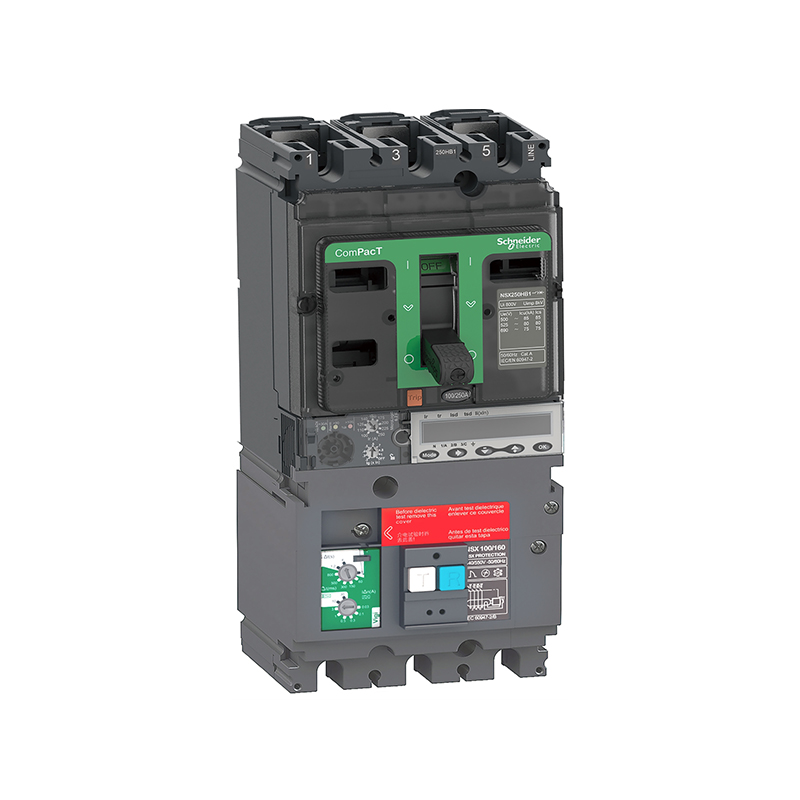 施耐德 NSX塑壳漏电保护断路器(新） VIGINSX250F MH MIC5.2A 100A 3P3D (3P) 固定式前接线 (新)