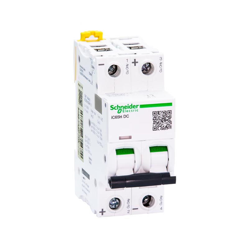 施耐德 iC65H-DC铁路专用直流微型断路器 Acti9 iC65H DC R 2P C 4A Railway MCB