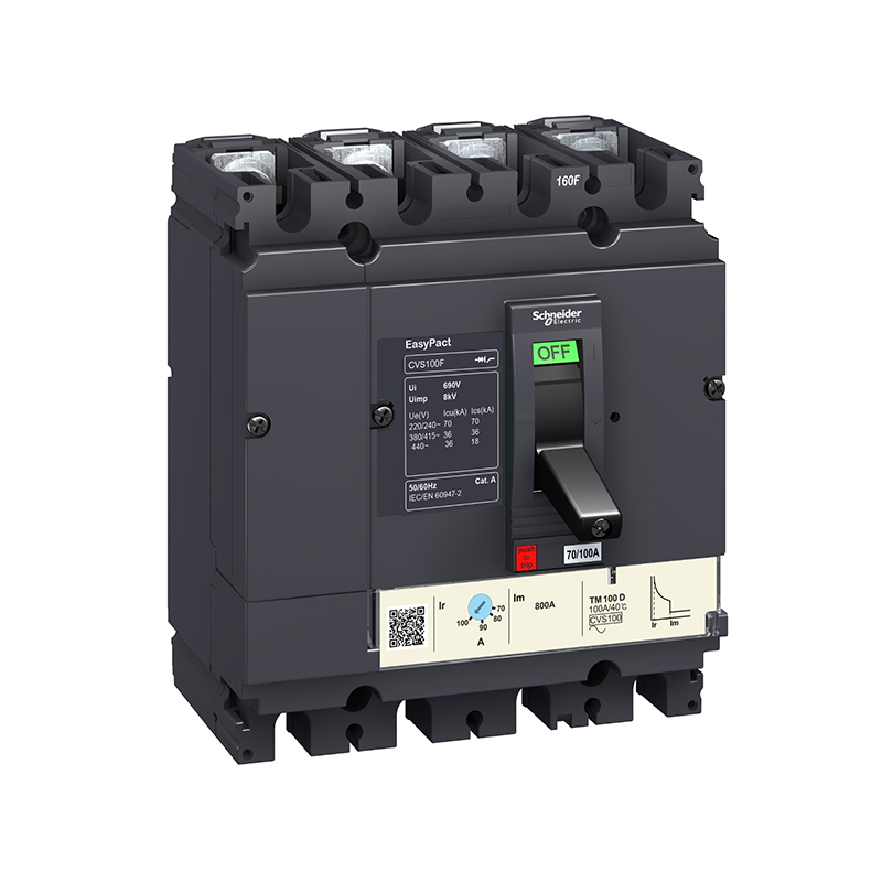 施耐德 CVS交流塑壳配电保护断路器 CVS160N TM160D 4P3D(4P)插入式