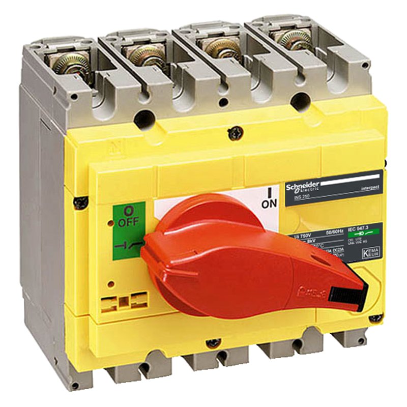 施耐德 INS负荷开关 INS250 160A/4P 红色面盖黄色手柄(31125)