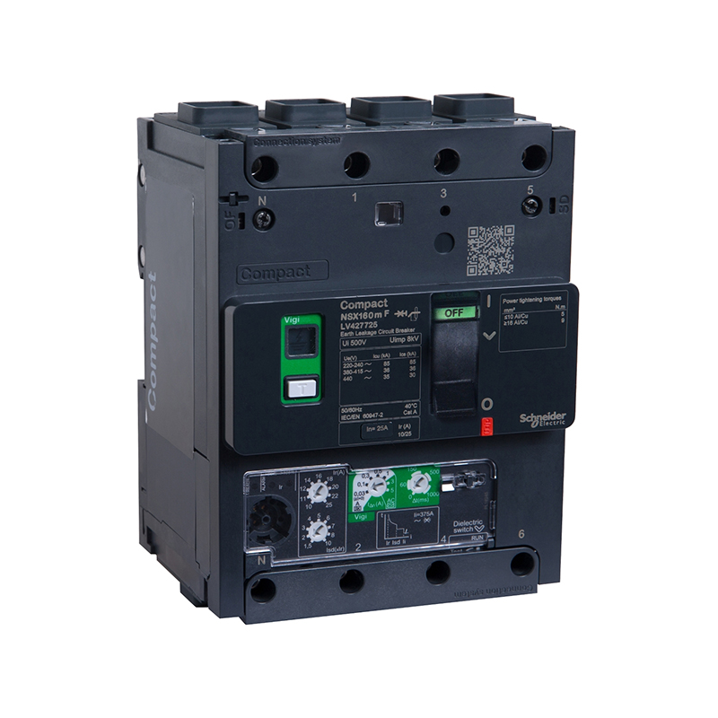 施耐德 NSXm 一体式塑壳漏电保护断路器 VIGINSX100M H MIC4.1(ELCB) 50A 3P EVERLINK连接器