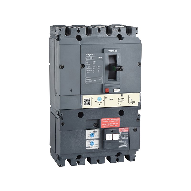 施耐德 CVS塑壳漏电保护断路器 VIGICVS100F TM100D 4P3D(4P)漏电脱扣