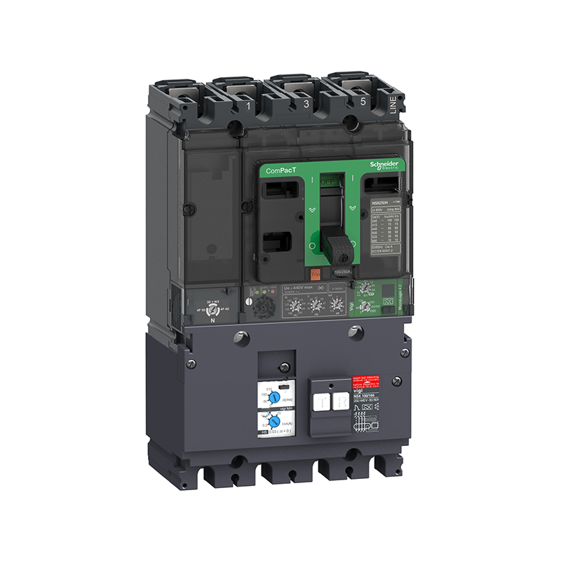 施耐德 NSX塑壳漏电保护断路器(新） VIGINSX100F MH TM50D 4P4D (4P) 固定式前接线 (新)