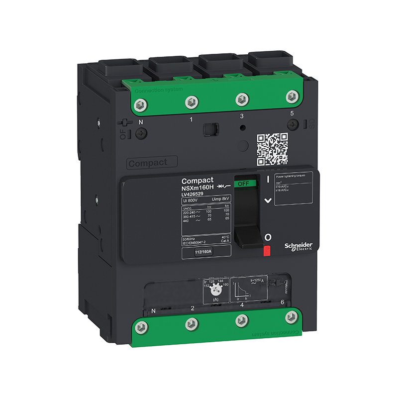 施耐德 NSXm 塑壳断路器 NSXM160N TM80D 4P3D 固定式 EVERLINK连接器