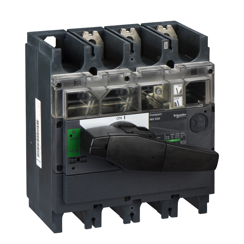 施耐德 INV 隔离开关 INV630 3P 标准产品、黑色手柄带可视断点(31174)