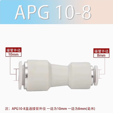 Airtac/亚德客 直通接头 X-APG108
