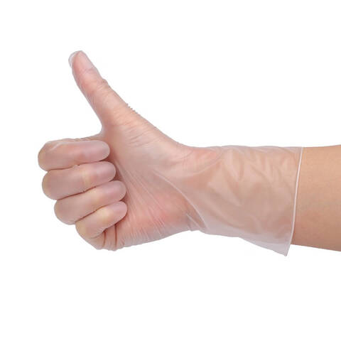 淋丝菡透明PVC手套一次性