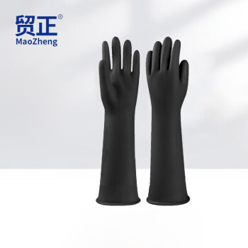贸正医疗 耐酸碱手套55cm黑色 10副/包 5包/件