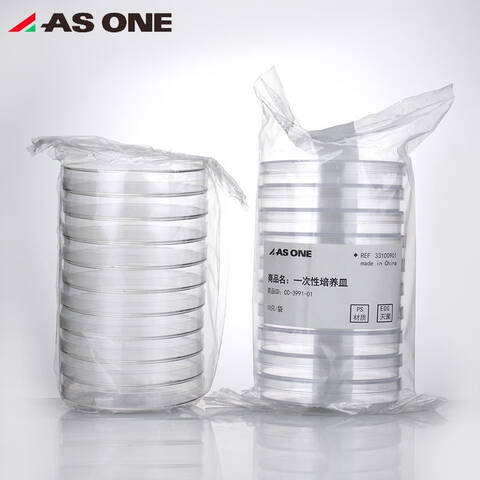 ASONE/亚速旺经济型一次性培养皿(EOG灭菌) CC-3991-01 培养皿直径90mm 10个×50袋 10个/袋