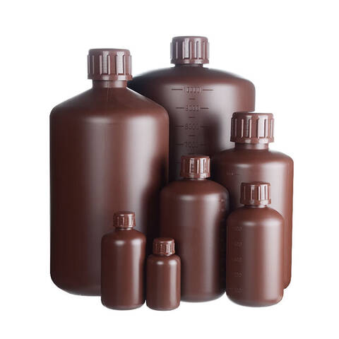 NIKKOHDPE广口避光瓶 2-5077-01 100mL 茶色