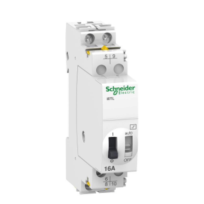 施耐德 iTL脉冲开关附件 扩展模块 iETL16A 1 O-C 1NO 48VAC 50-60Hz 24VDC 脉冲开关扩展
