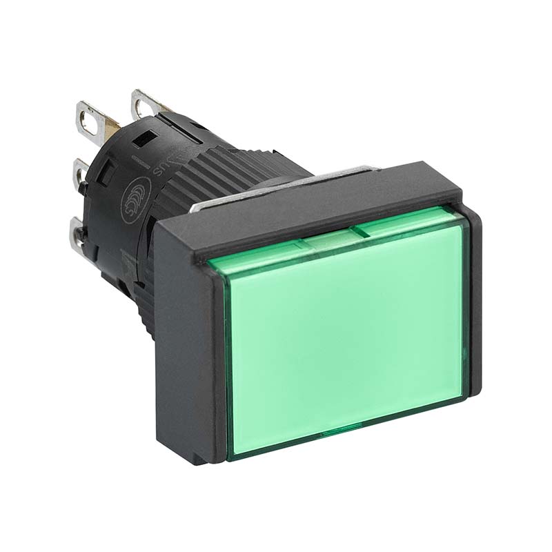 施耐德 国产XB6EDW塑料一体式长方形自复位带灯按钮 XB6-EDW3B1F