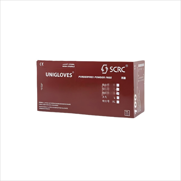SCRC进口乳胶检查手套中号无粉型乳白色100只1盒92313316S
