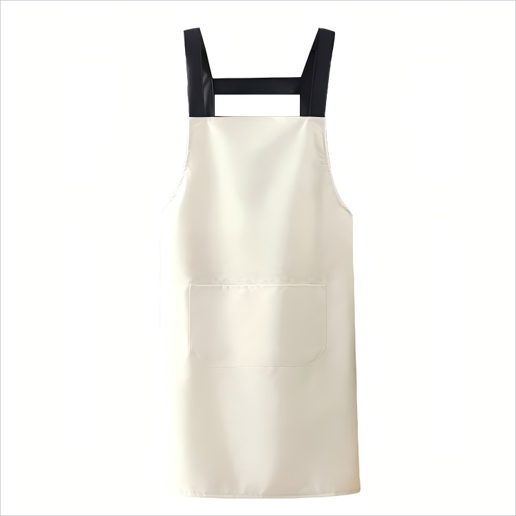阿力牛防水布款防油防污围裙均码浅灰色带兜无图款1件AGF119