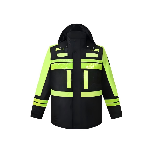 安博世黑色可拆卸交警式棉衣L1件MY-3015