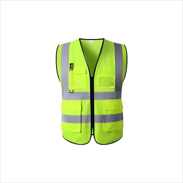 安博世经济款多口袋反光背心L荧光黄1件SVM-1047