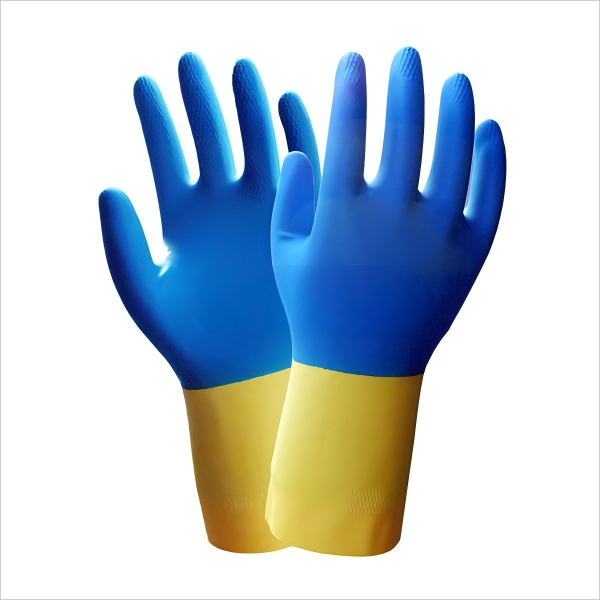 海太尔橡胶双色防化手套8码1副10-228