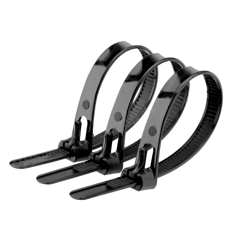 ANSAIRUI/安赛瑞 活扣尼龙扎带 2A00348 8×400mm 黑色  100根/包