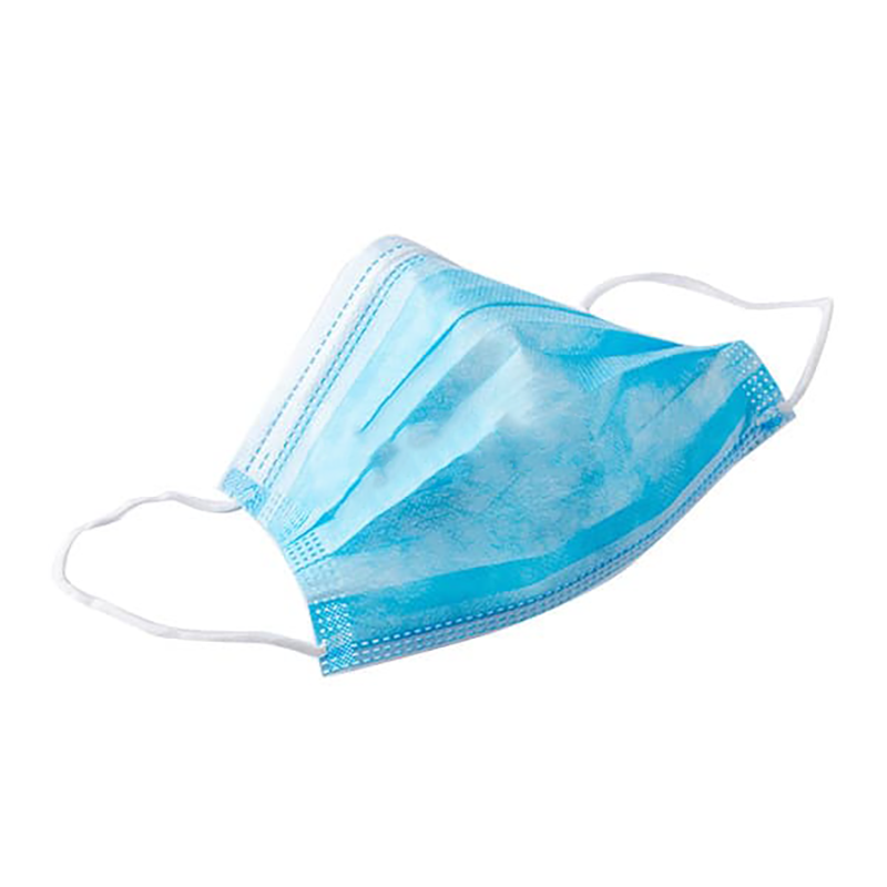 腾涛一次性三层无纺布口罩10只×5袋蓝色一盒