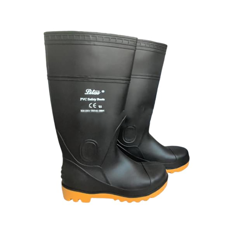 丽泰PVC黑色高筒安全靴防砸防刺穿10双/箱LT-102