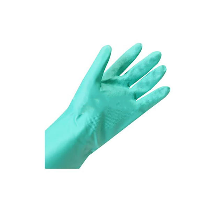 星宇工业级丁腈防护手套植绒L绿色1副NS5005