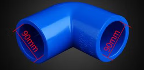 联塑 联塑PVC给水管配件20mm 90度弯头4分 蓝色PVC90弯头 蓝色PVC90弯头