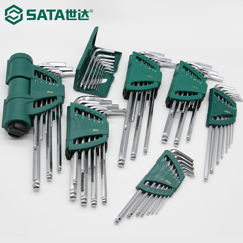 SATA/世达 公制加长球头内六角扳手组套 09113