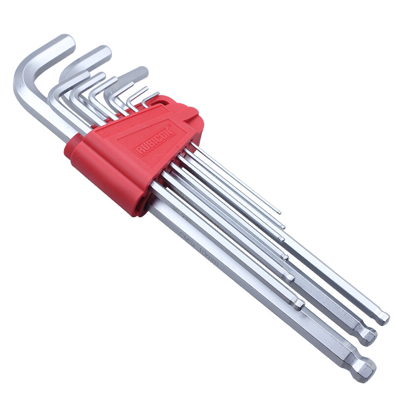 RUBICON/罗宾汉 公制9支装1.5~10mm 内六角扳手套装 RHK-289XL