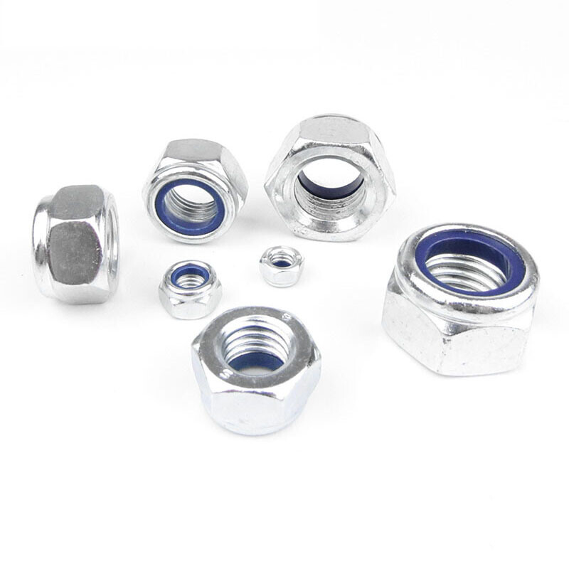 国产DIN985 六角头薄型尼龙锁紧螺母 不锈钢304 A2-70 本色 粗牙 M4