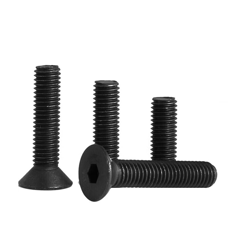 国产DIN7991 内六角沉头螺钉 不锈钢304 A2-70 发黑 全牙 粗牙 M4×12 1个