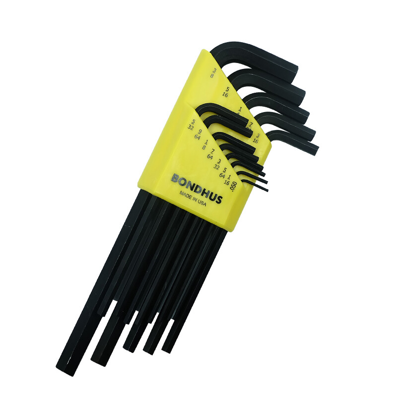 BONDHUS/波顿 (加长)六角匙(13支公英制)黑 12137