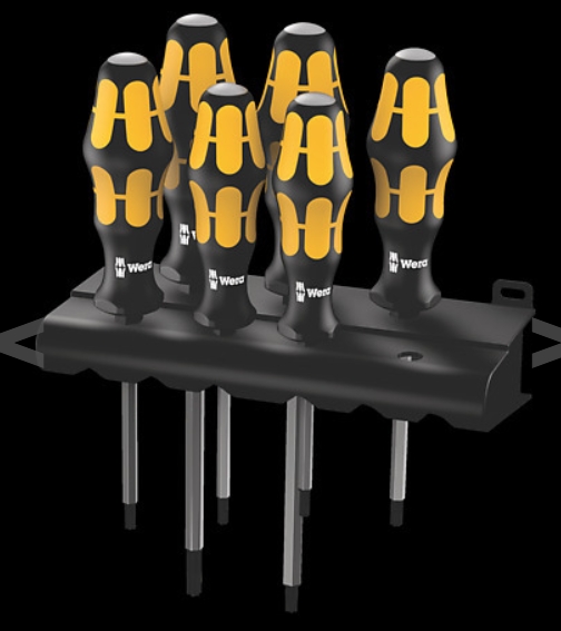 WERA/维拉 977/6 TORX 敲击螺丝刀组套 05024410001