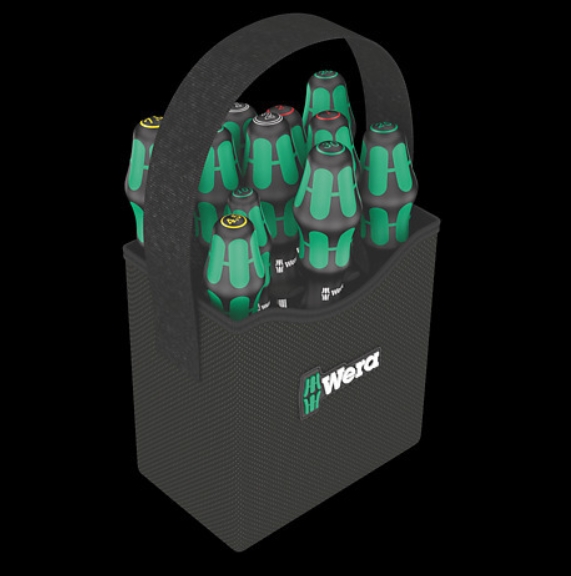 WERA/维拉 Kraftform 2go 300工具袋，内含11件螺丝刀 05004313001