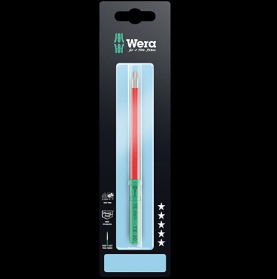 WERA/维拉 不锈钢梅花绝缘螺丝刀杆彩色独立包装Kraftform Kompakt VDE 3067 i TX 30x157mm 05006589001