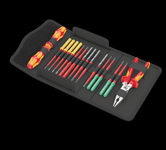 WERA/维拉 组合式绝缘螺丝刀组套Kraftform Kompakt VDE 17 extra slim 1 05006612001