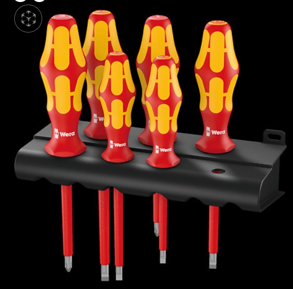WERA/维拉 160 i/6 Rack 绝缘螺丝刀组套6件套 05006145001