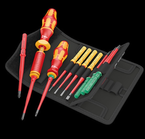 WERA/维拉 组合式绝缘螺丝刀组套Kraftform Kompakt VDE 16 Torque extra slim 1 05006609001