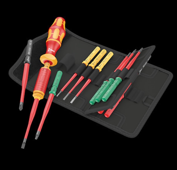 WERA/维拉 组合式绝缘螺丝刀组套Kraftform Kompakt VDE 15 Torque extra slim 1 05006605001