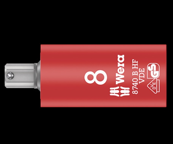 WERA/维拉 8740 B HF VDE绝缘套筒， SW 8,0 05004903001
