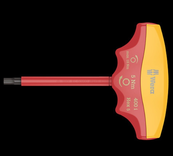 WERA/维拉 400i 绝缘T型柄内六角扭矩扳手 5,0 / 5,0 Nm 05004981001