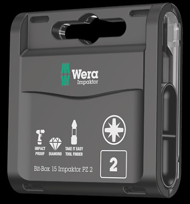 WERA/维拉 冲击批头15件套，PZ2 05057763001