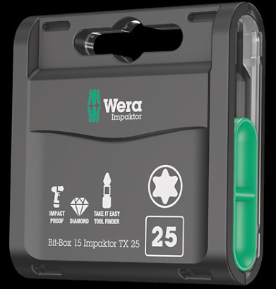 WERA/维拉 冲击批头15件套，TX30 05057776001