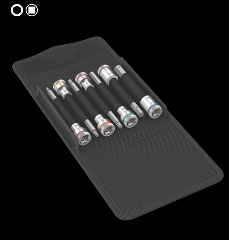 WERA/维拉 8740 B 旋具套筒组套,带HF固持功能 Imperial 1,Zyklop,3/8