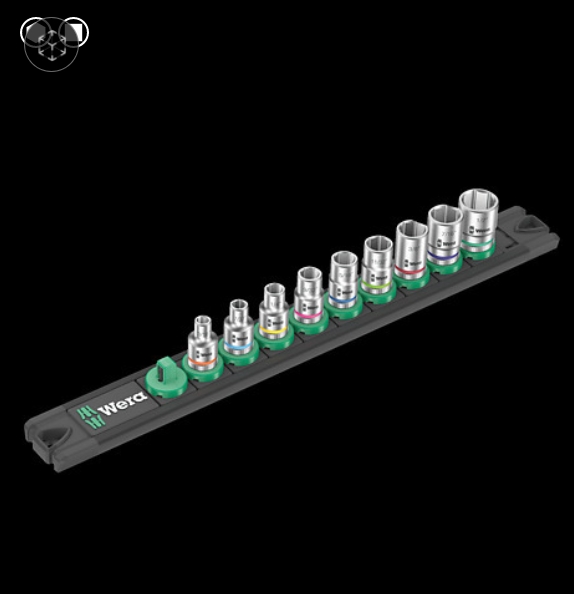 WERA/维拉 套筒条带组套 A Imperial 1（Zyklop 英制套筒, 1/4