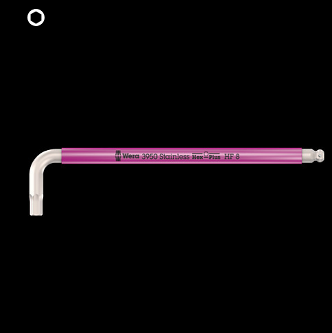 WERA/维拉 不锈钢公制内六角扳手3950 SPKL Hex-Plus HF 10,0 blue 05022698001