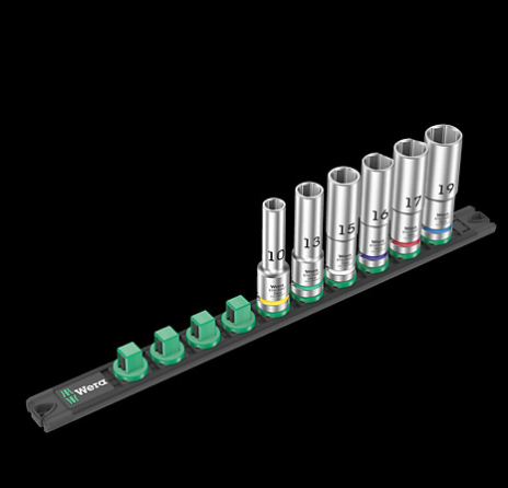WERA/维拉 套筒条带组套 C Deep 1（Zyklop 加长套筒, 1/2