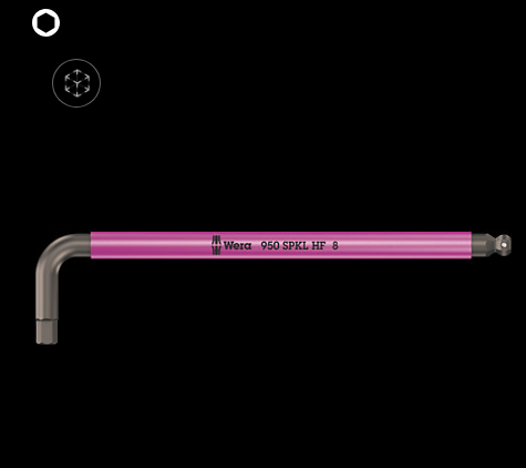 WERA/维拉 950 SPKL Hex-Plus HF SW 10,0,蓝色，内六角L扳手，HF型10.0x224 05022205001