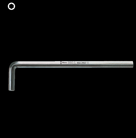 WERA/维拉 950 L 加长型内六角扳手 12.0x250 05021645001